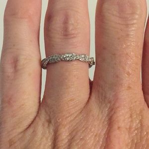 Sterling silver CZ band